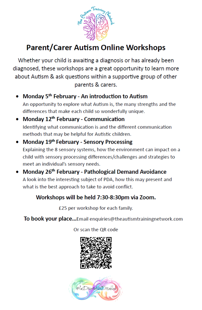 Parent/carer Autism Online February 2024 The Corbet School