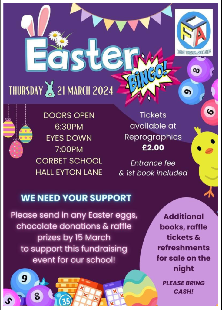 CFA Easter Bingo- Thursday 21st March 2024 - Tickets now on sale from ...